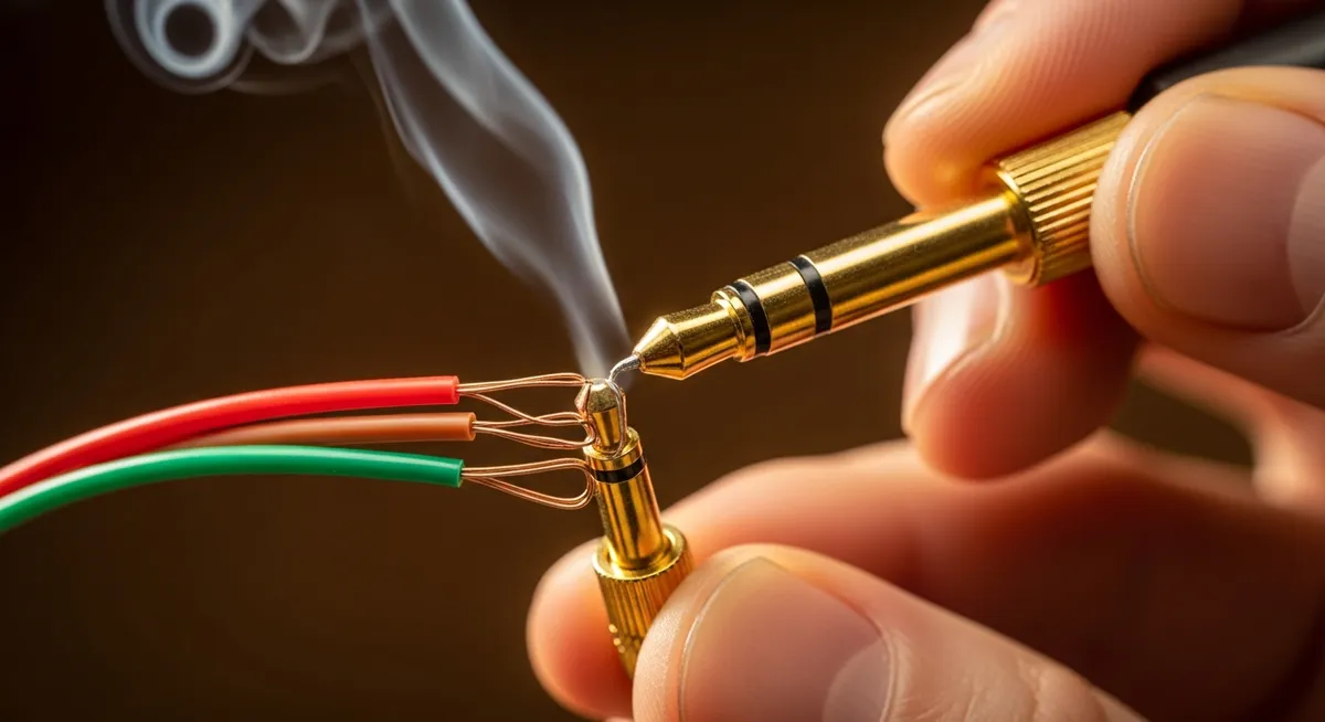 ステップ2：はんだ付けで信号を繋ぐ。左右とアースの正確な判別法