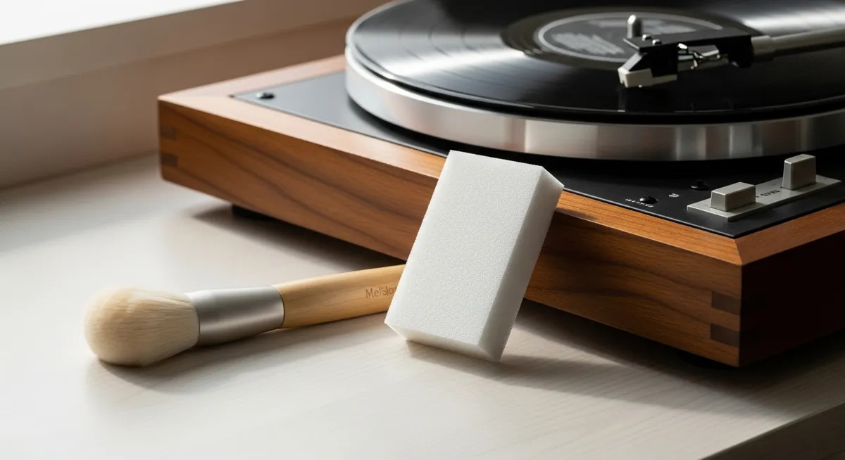 代用ブラシを使ったレコード針の正しい掃除手順