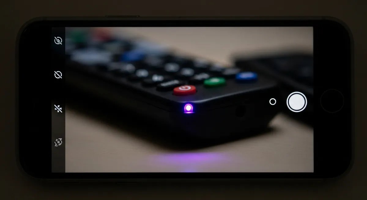 ステップ3:スマホのカメラで「赤外線信号」の生存確認を行う